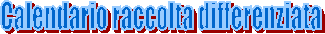 Calendario raccolta differenziata